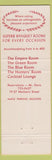 Matchbook Cover - Putnam and Thurston's Restuarant Worcester MA