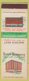 Matchbook Cover - Hotel Dempsey Macon GA