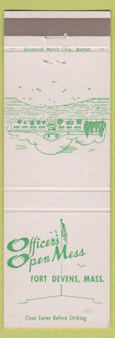 Matchbook Cover - Officers' Open Mess Fort Devens MA
