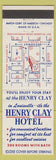 Matchbook Cover - Henry Clay Hotel Louisville KY
