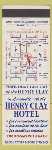 Matchbook Cover - Henry Clay Hotel Louisville KY