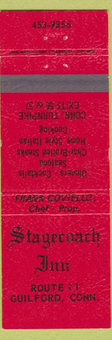 Matchbook Cover - Stagecoach Inn Guilford CT