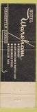 Matchbook Cover - Hotel Wareham Manhattan KS WEAR