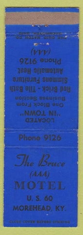 Matchbook Cover - Bruce Motel Morehead KY