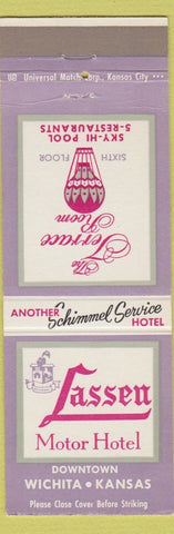 Matchbook Cover - Lassen Motor Hotel Wichita KS