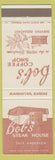 Matchbook Cover - Bob's Steak House Manhattan KS