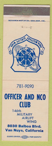 Matchbook Cover - Officers and NCO Club Van Nuys CA