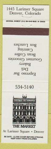 Matchbook Cover - The MARket Restaurant Grocery Denver Colorado