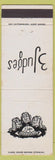 Matchbook Cover - 3 Judges New Haven CT