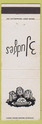 Matchbook Cover - 3 Judges New Haven CT