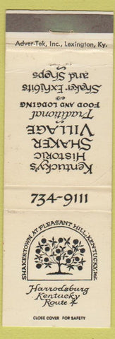 Matchbook Cover - Shakertown at Pleasant Hill Herrodsburg KY WEAR