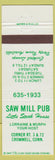 Matchbook Cover - Saw Mill Pub Cromwell CT