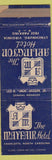 Matchbook Cover - Arlington Hotel Lynchburg VA WORN