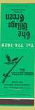 Matchbook Cover - Village Green Danvers MA