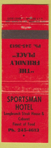 Matchbook Cover - Sportsman Hotel Ladysmith BC red