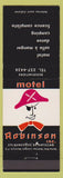 Matchbook Cover - Motel Robinson Ste Genevieve De Batiscan QC