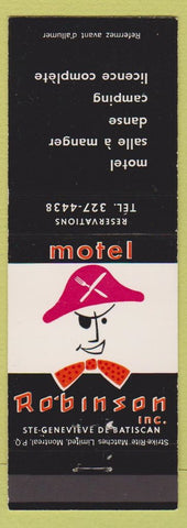 Matchbook Cover - Motel Robinson Ste Genevieve De Batiscan QC