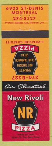 Matchbook Cover - New Rivoli Pizza Montreal QCMorse Ltd Williams Lake BC green