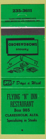 Matchbook Cover - Flying N Inn Restaurant Charesholm AB