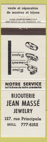 Matchbook Cover - Jean Masse Jewelry Hull QC