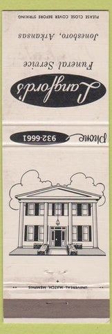 Matchbook Cover - Langford's Funeral Home Jonesboro AR WEAR