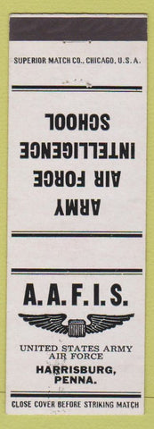 Matchbook Cover - Army Air Force Intelligence School Harrisburg PA white