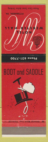 Matchbook Cover - Hotel Webster Hall Pittsburgh PA