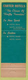 Matchbook Cover - Hotel Avery Boston MA