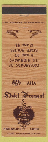 Matchbook Cover - Hotel Fremont OH