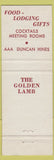 Matchbook Cover - Golden Lamb Lebanon OH