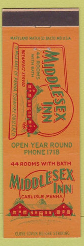Matchbook Cover - Middlesex Inn Carlisle PA