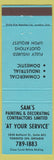 Matchbook Cover - Sam's Painting Decorating Toronto ON