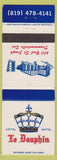 Matchbook Cover - Hotel Motel Le Dauphin Drummondville QC