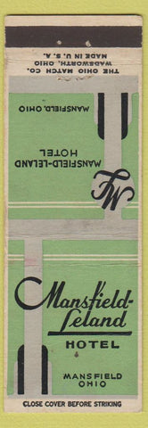 Matchbook Cover - Mansfield Leland Hotel OH deco