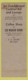 Matchbook Cover - Mansfield Leland Hotel OH deco