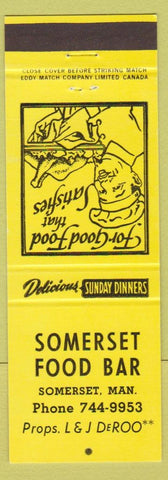 Matchbook Cover - Somerset Food Bar Somerset MB