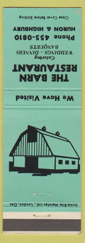 Matchbook Cover - Barn Restaurant London? ON Huron and Highbury