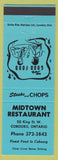 Matchbook Cover - Midtown Restaurant Cobourg ON