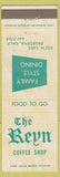 Matchbook Cover - Reyn Coffee Shop Pasadena CA