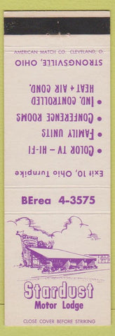 Matchbook Cover - Stardust Motor Lodge Strongsville OH
