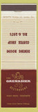 Matchbook Cover - Grenadier Restaurant Hyde Park Toronto ON