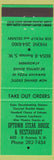 Matchbook Cover - Uptown Steak House Restaurant Hawaiian Pizza Toronto? ON