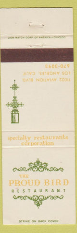 Matchbook Cover - Proud Bird Restaurant Los Angeles CA