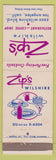 Matchbook Cover - Zip's Wilshire Restaurant Los Angeles CA