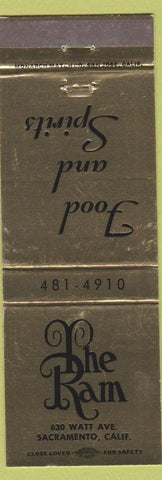 Matchbook Cover - The Ram Sacramento CA restaurant