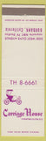 Matchbook Cover - Carriage House Restaurant Burbank CA