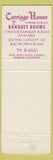 Matchbook Cover - Carriage House Restaurant Burbank CA