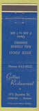 Matchbook Cover - Gettas Restaurant London ON