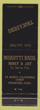 Matchbook Cover - Troadero Morotti Bros Stockton CA