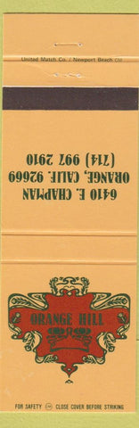Matchbook Cover - Orange Hill Orange CA
